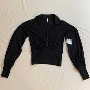 Free People sexy black top. XS-NWT